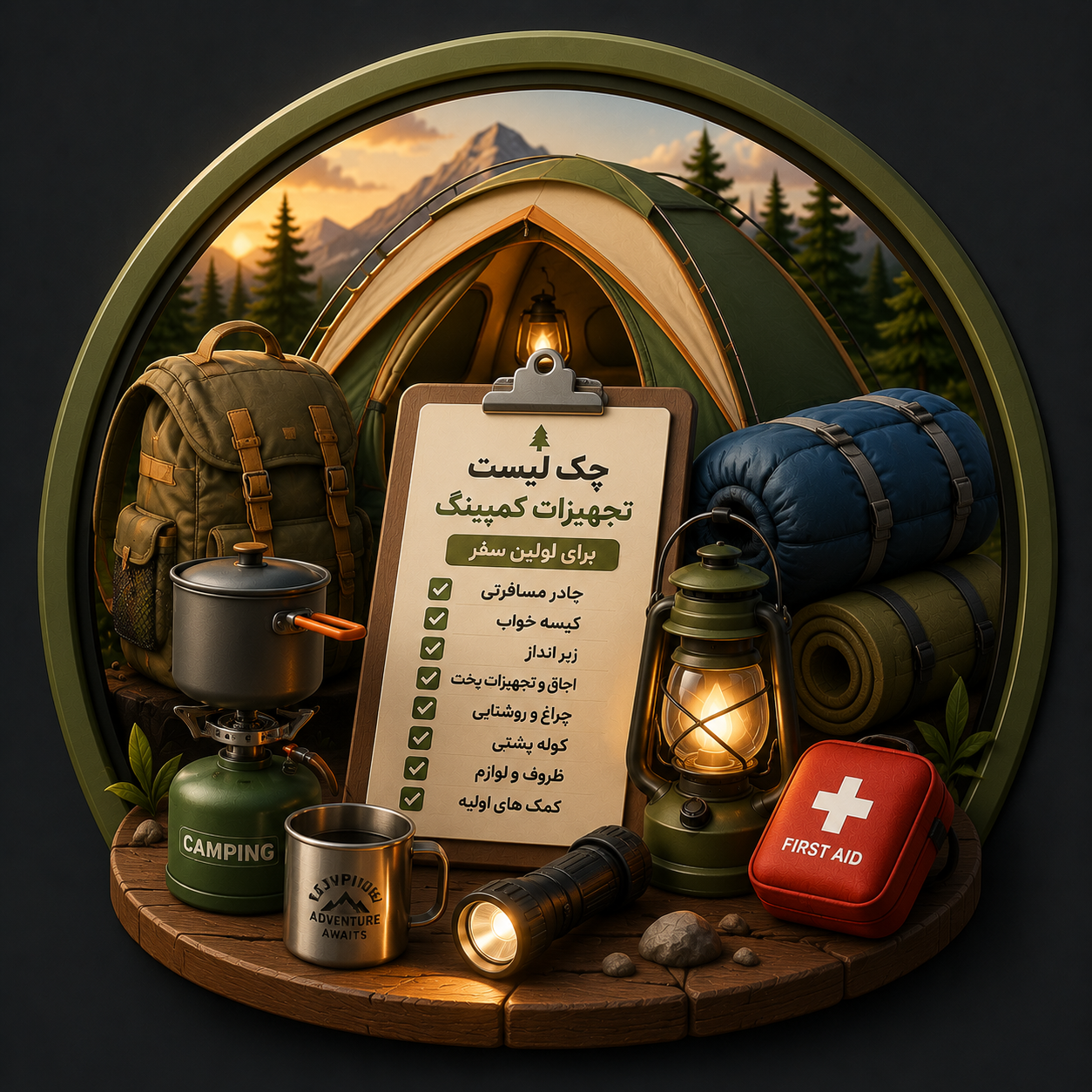 چک لیست کامل تجهیزات کمپینگ برای اولین سفر