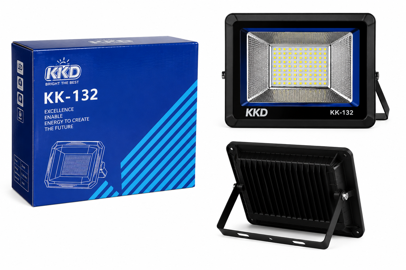 پروژکتور LED کی کی دی KKD مدل KK-132 | چراغ نورافکن کم‌مصرف فضای باز