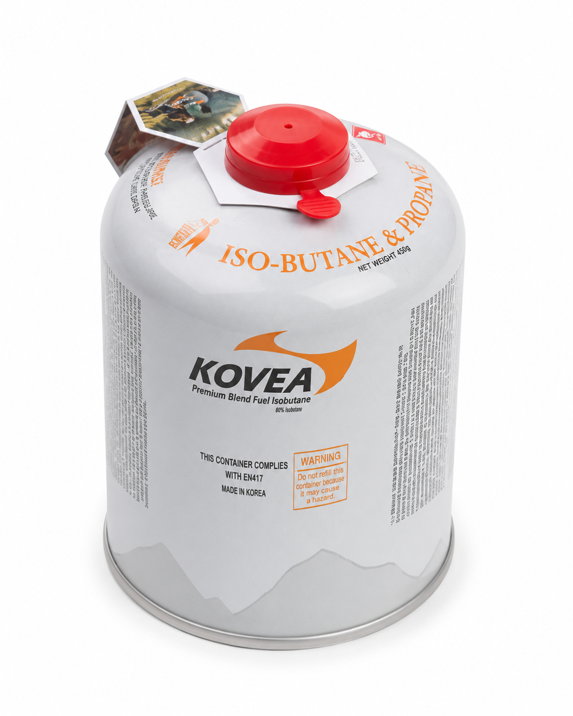 کپسول گاز کووا KOVEA مدل ایزوبوتان پروپان 450 گرمی مخصوص اجاق سفری و کمپینگ