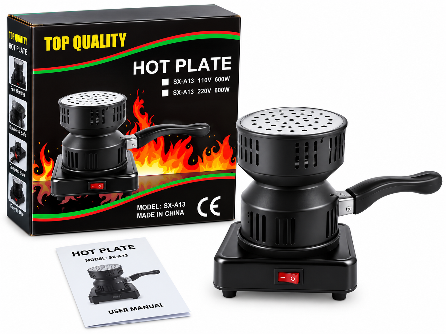 اجاق برقی هات پلیت مدل SX-A13 توان 600 وات Hot Plate مناسب گرم کردن غذا و سفر