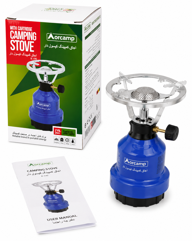 اجاق سفری کپسولی Aorcamp مدل K-190 اجاق کوهنوردی کمپینگ مناسب طبیعتگردی