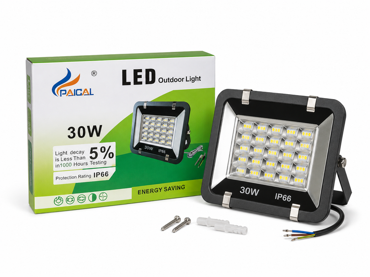 پروژکتور LED 30 وات (برق 12 ولت) فضای باز مدل IP66 ضد آب مناسب باغ، حیاط و کمپینگ